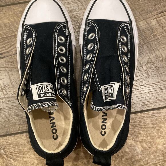 Converse Women's Chuck Taylor All Star Platform Slip Black White Size 6 - Picture 6 of 9